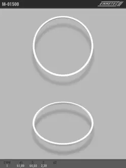 Кільце тефлоновое O61x64,6 S2,3 тип 1 EMMETEC M-01500