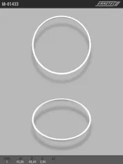 Кільце тефлоновое O45,8x48,4 S2 тип 1 EMMETEC M-01433