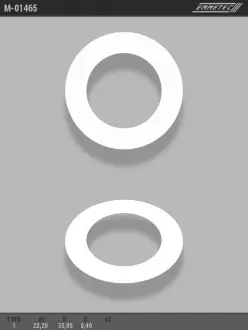 Кільце тефлоновое O22,2x35 S0,4 тип 1 EMMETEC M-01465