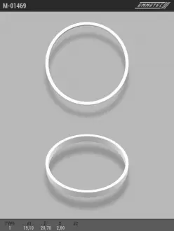 Кільце тефлоновое O19,1x20,7 S2 тип 1 EMMETEC M-01469