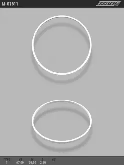 Кільце тефлоновое O67x70,6 S2,6 тип 1 EMMETEC M-01611