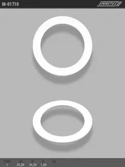 Кольцо тефлоновое O25,3x34,3 S1 тип 1 EMMETEC M-01710
