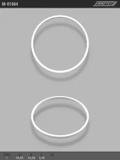 Кільце тефлоновое O49,5x53 S2,4 тип 1 EMMETEC M-01664