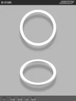 Кольцо тефлоновое O17,3x20,4 S тип 1 EMMETEC M-01686