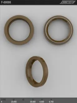 Сальник 23,40 / 30,00 * 4,00 / 6,70 тип 4 EMMETEC F-00086 (фото 1)