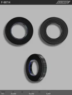 Сальник 25,00 / 43,20 * 9,00 тип 7V1 EMMETEC F-00714 (фото 1)