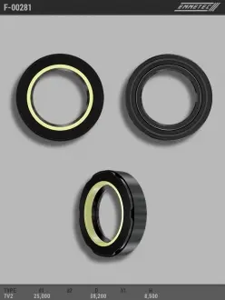 Сальник 25,00 / 38,20 * 8,50 тип 7V2 EMMETEC F-00281 (фото 1)