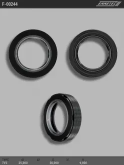 Сальник 25,00 / 38,00 * 9,00 тип 7V2 EMMETEC F-00244 (фото 1)