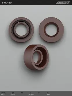 Сальник 8,00 / 16,00 * 7,00 тип 0M EMMETEC F-00480 (фото 1)