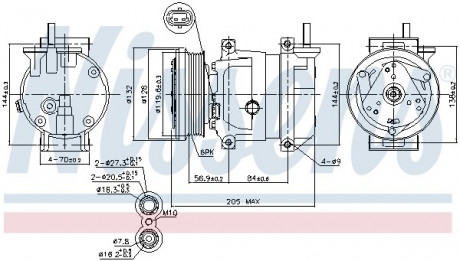 Компрессор кондиционера NISSENS 89492