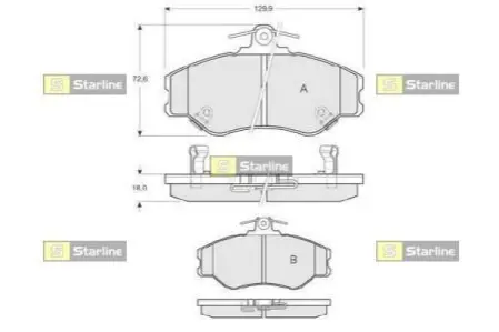 Тормозные колодки к-кт. STARLINE BD S171 (фото 1)