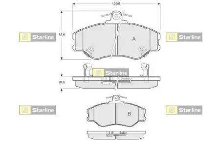 Гальмівні колодки дискові STARLINE BD S171