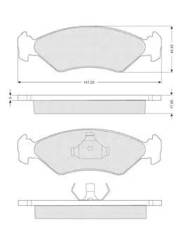 Гальмівні колодки дискові STARLINE BD S040 (фото 1)