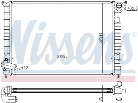 Радиатор охлаждения NISSENS 69703A