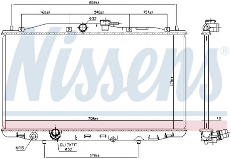 Радиатор охлаждения NISSENS 68604