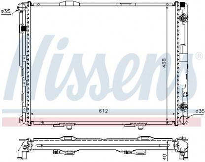 Радиатор охлаждения NISSENS 62695A