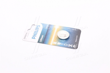 Батарейки кнопочные, литиевые PHILIPS CR2032/01B