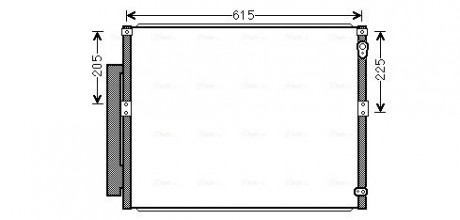 Радиатор кондиционера LEXUS GX470 / LAND CRUISER PRADO J120 4.0 (AVA) AVA COOLING TOA5564D (фото 1)