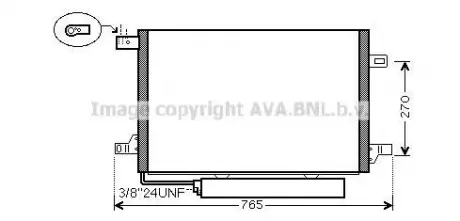 Радиатор кондиционера MERCEDES A-CLASS W169 / B-CLASS W245 (AVA) AVA COOLING MSA5382D (фото 1)