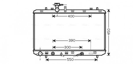Радиатор охлаждение SUZUKI SX4 (EY, GY) (06-) 1.6i АО (AVA) AVA COOLING SZA2085 (фото 1)
