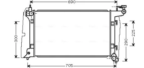 Радіатор охолодження TOYOTA COROLLA (E12, E13) (01-) (AVA) AVA COOLING TO2323