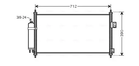 Конденсор кондиціонера X-TRAIL 20i / 25i MT / AT 01- (AVA) AVA COOLING DN5263D