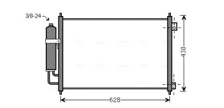 Радіатор кондиціонера NISSAN X-TRAIL (T31) (07-) (AVA) AVA COOLING DN5328D (фото 1)