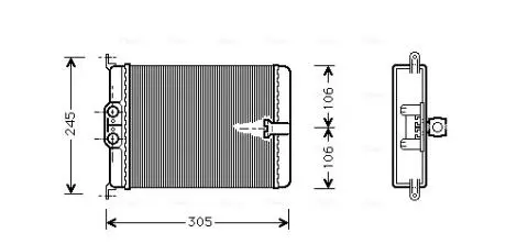 Радиатор отопителя MERCEDES S-CLASS W 140 (91-) (AVA) AVA COOLING MS6187