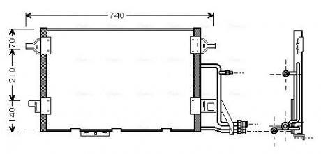 Конденсатор кондиціонера AUDI A6 / S6 (C5) (97-) (AVA) AVA COOLING AI5137