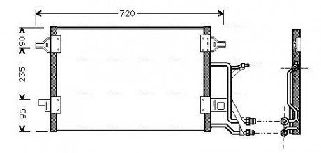 Конденсатор кондиционера AUDI A6 / S6 (C5) (97 -) (AVA) AVA COOLING AI5176