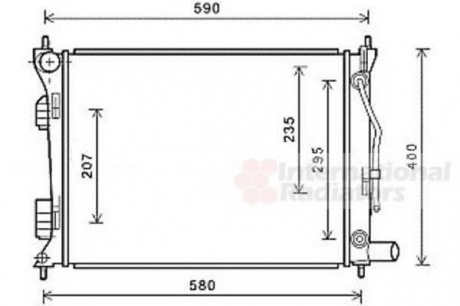 Радиатор охлаждение HYUNDAI; KIA 1,4AT Van Wezel 82002276