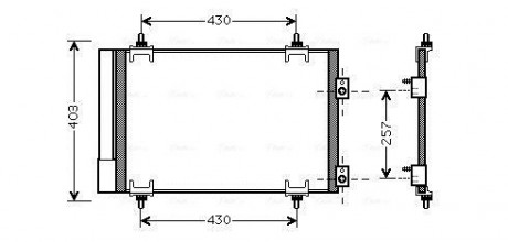 Конденсор кондиционера C4 / C4 PICASSO / P307 04- (AVA) AVA COOLING CNA5231D