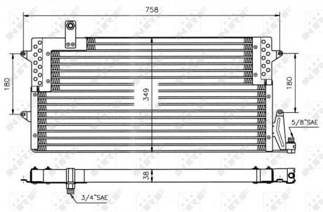 Конденсатор кондиционера VW Passat 88- NRF 35534 (фото 1)