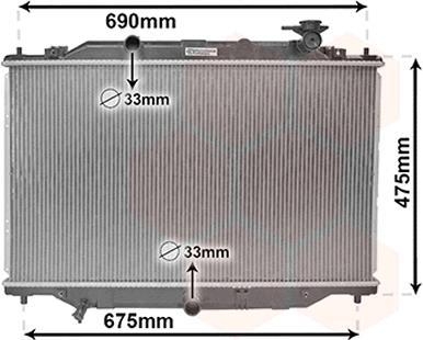 Радиатор охлаждение MAZDA CX-5 Van Wezel 27002270 (фото 1)