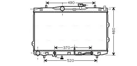Радиатор охлаждения CERATO 16i / 20i AT 04- (AVA) AVA COOLING KAA2075 (фото 1)