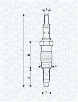 Свеча накаливания MAGNETI MARELLI 062900011304