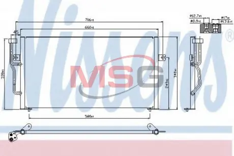 Конденсер кондиционера NISSENS 94305