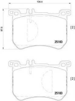 Колодки гальмівні дискові BREMBO P50111