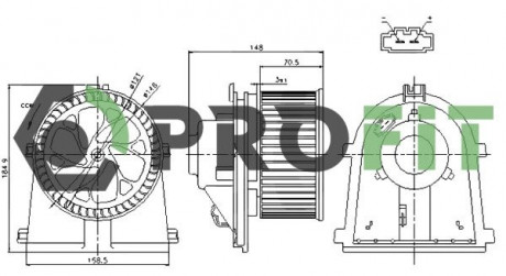 Вентилятор салона PROFIT 1860-0002