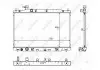 Радіатор охолодження двигуна HONDA CR-V 2.4 iVtec 10-2006 (пр-во NRF) Nrf 58469