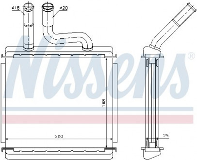 Радіатор опалювача CHEVROLET TACUMA (00-) NISSENS 76507