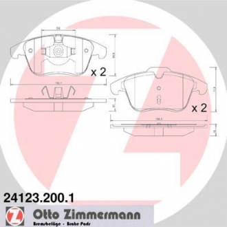 Тормозные колодки перед Ford Mondeo с 2007.RANGE R ZIMMERMANN 241232001