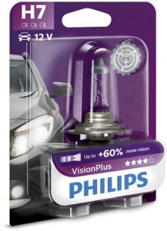 Автолампа VisionPlus H7 PX26d 55 W прозрачная PHILIPS 12972VPB1 (фото 1)