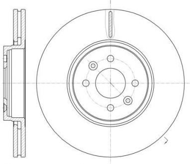 Диск тормозной RENAULT SCENIC II передние. REMSA 61049.10 (фото 1)