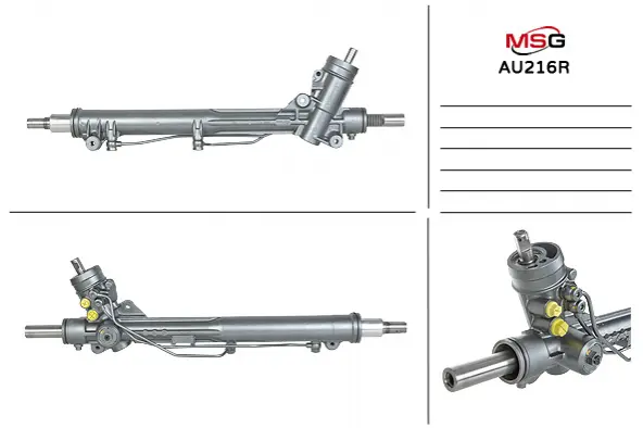 Рулевая рейка с ГУР восстановленная AUDI A6 1997-2005 MSG AU216R (фото 1)