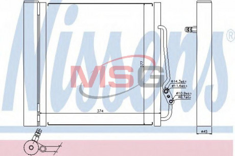 Радиатор кондиционера SMART NISSENS 94543