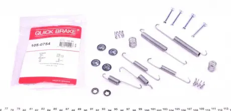 Монтажный к-кт тормозных колодок QUICK BRAKE 105-0754
