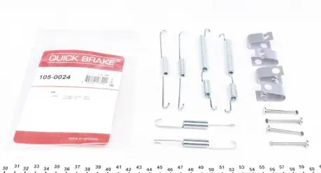 Монтажний к-кт гальмівніх колодок QUICK BRAKE 105-0024