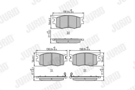 Колодки дискового гальма Jurid 572593J