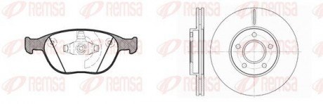 Комплект: 2 диска 4 колодки тормозных REMSA 8984.00 (фото 1)